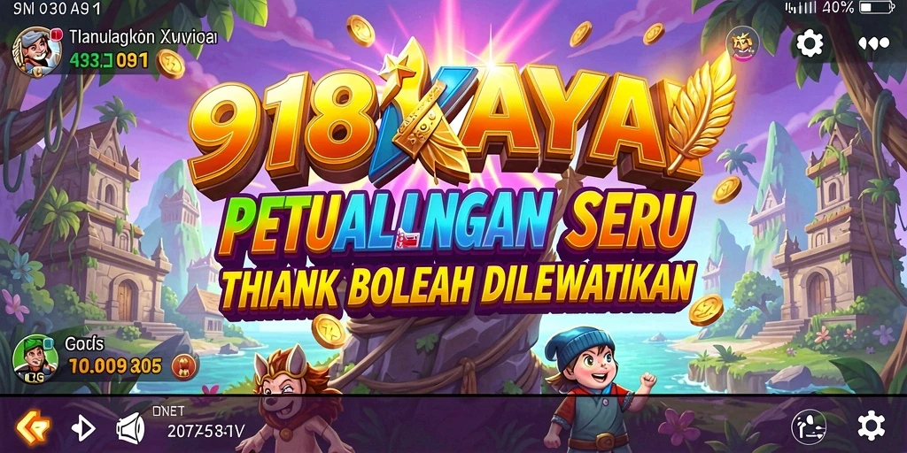 Screenshot gameplay 918KAYA menunjukkan aksi petualangan yang mendebarkan.