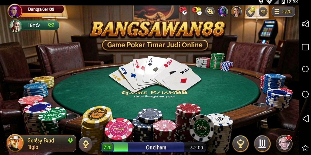 Tampilan gameplay seru dari BANGSAWAN88 dalam aksi Poker.