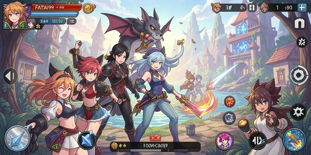 Tangkapan layar gameplay yang menampilkan aksi seru di FATCAI99.
