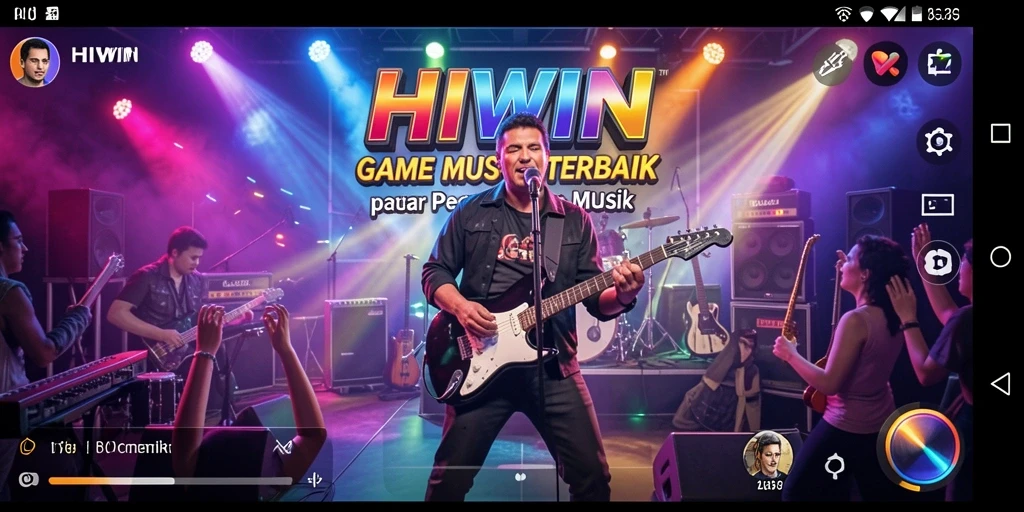 Screenshot gameplay HIWIN yang menampilkan keseruan bermain musik.
