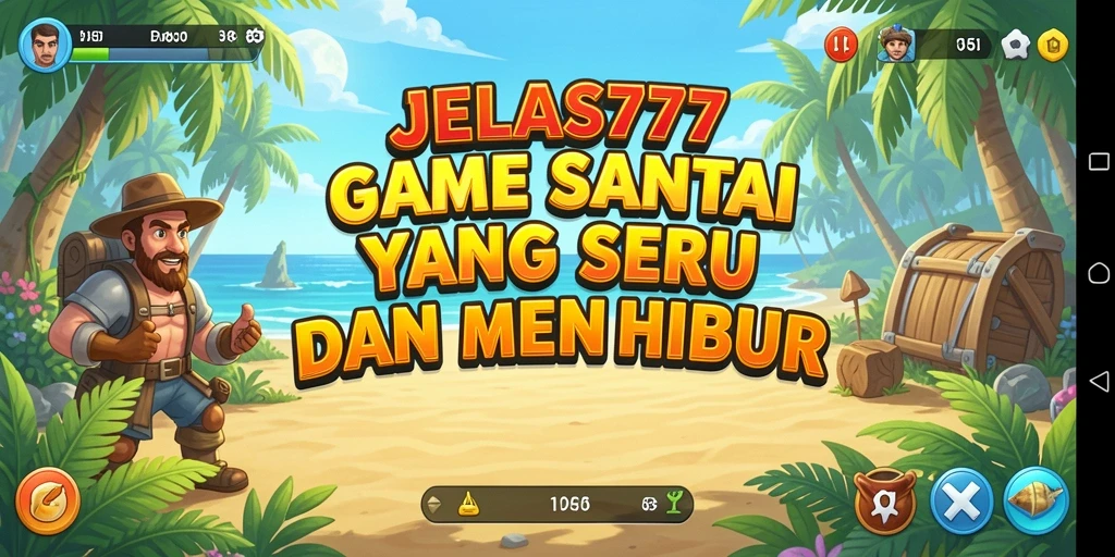 Screenshot utama JELAS777 menampilkan gameplay seru dan ceria.