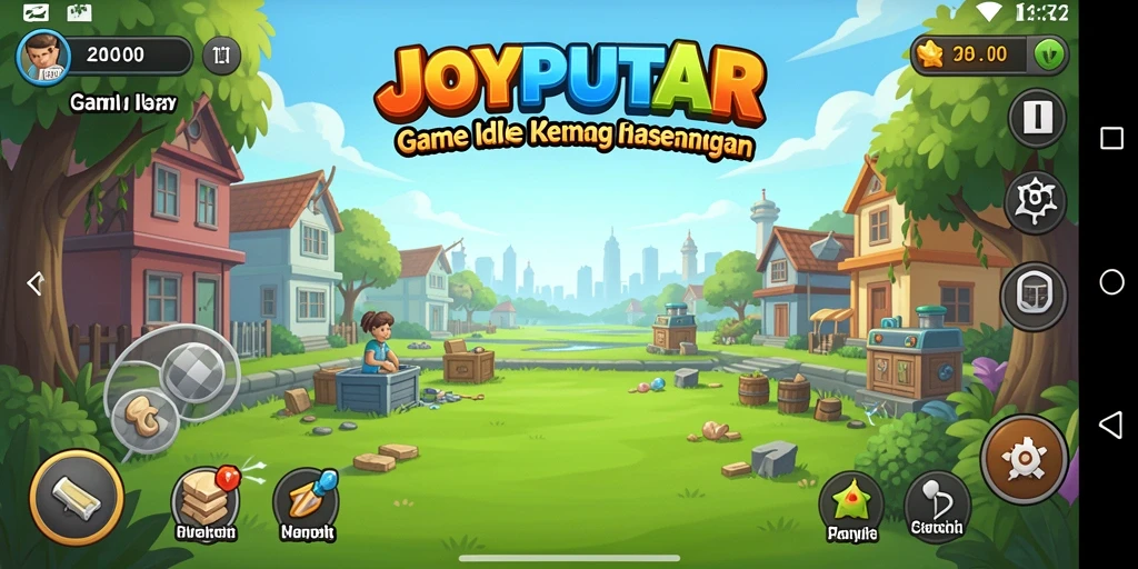 Tampilan gameplay utama JOYPUTAR yang menarik dan interaktif.