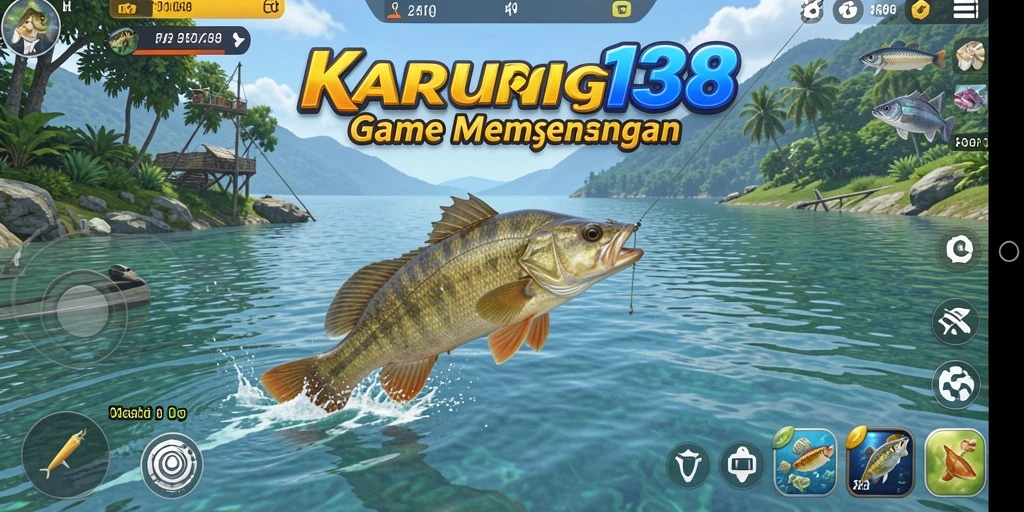 Gameplay menangkap ikan yang seru dan penuh tantangan.
