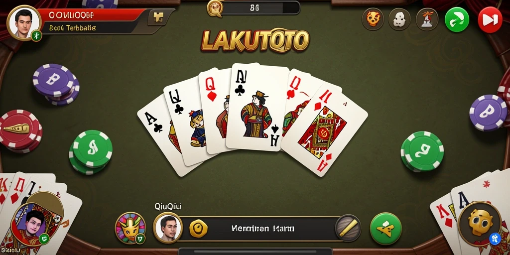 Tampilan menarik saat bermain QiuQiu di LAKUTOTO.