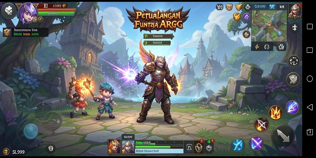 Tampilan gameplay SL999 yang memukau dalam skenario ARPG.
